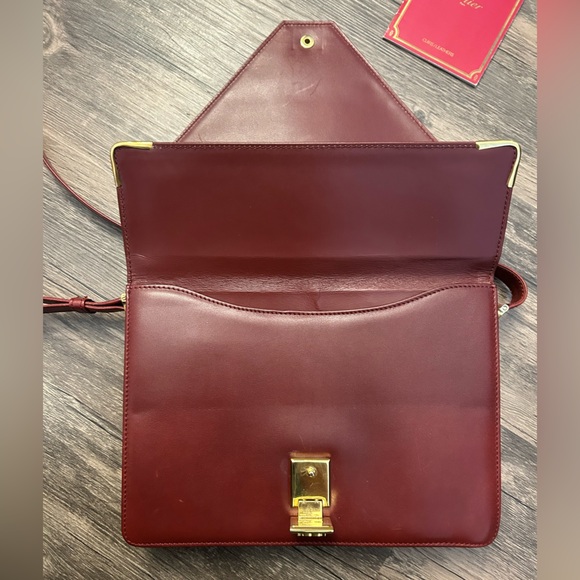 Authentic Cartier Vintage Burgundy Crossbody Bag Mastline Bordeaux-EUC - Picture 13 of 15